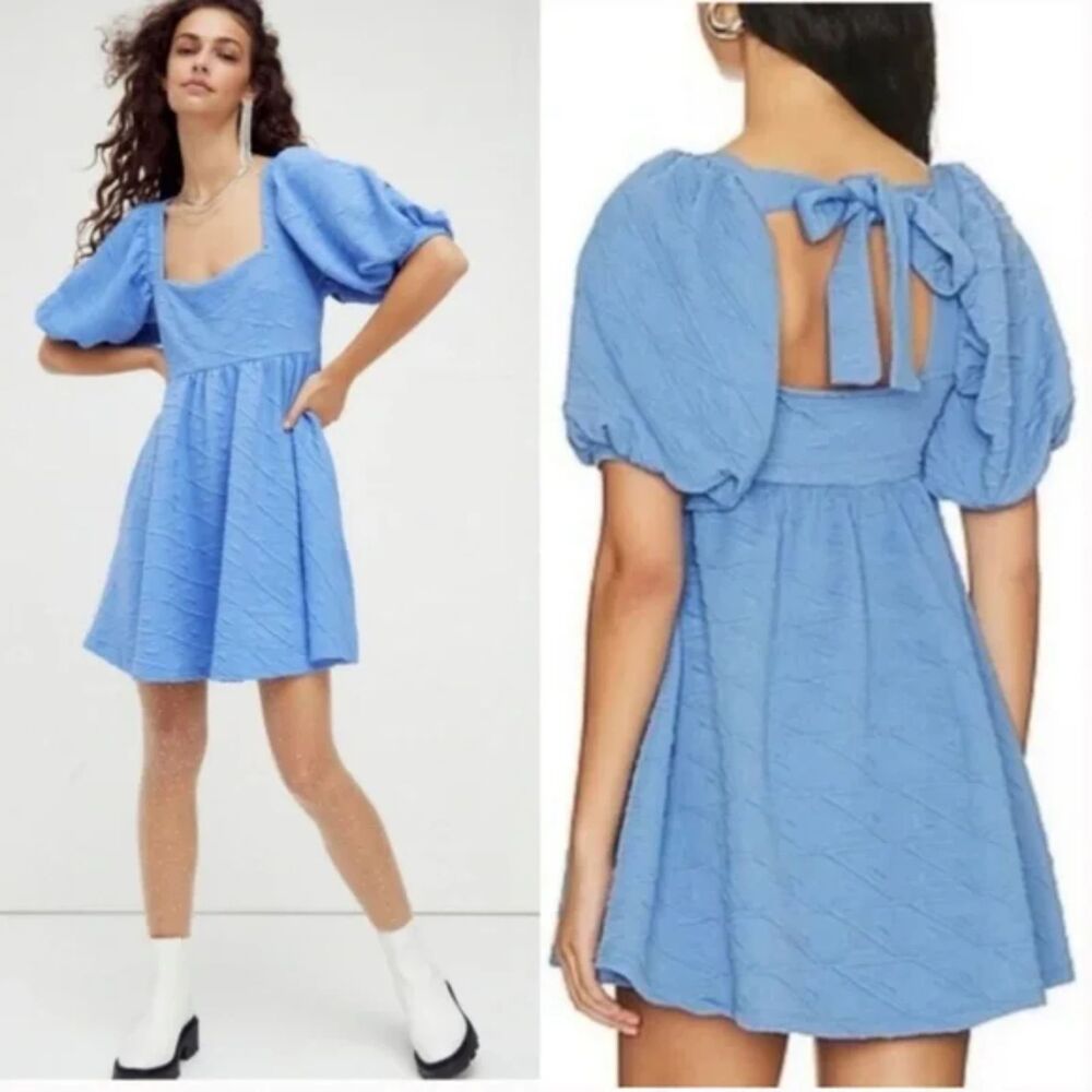 Free People Violet Mini Dress Size Small In Blue New With Tags $108 retail - Picture 3 of 10